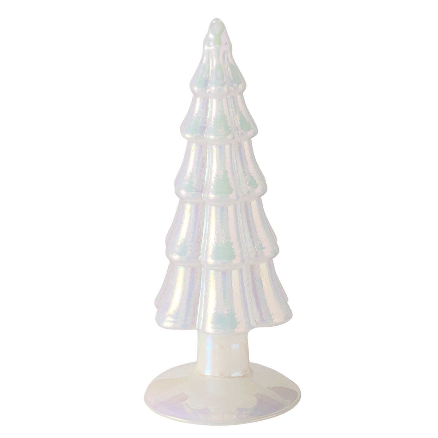 Boltze Dekoaufsteller Snowel in Farbe Glas lackiert weiß, Schach, Spiel, Lampe