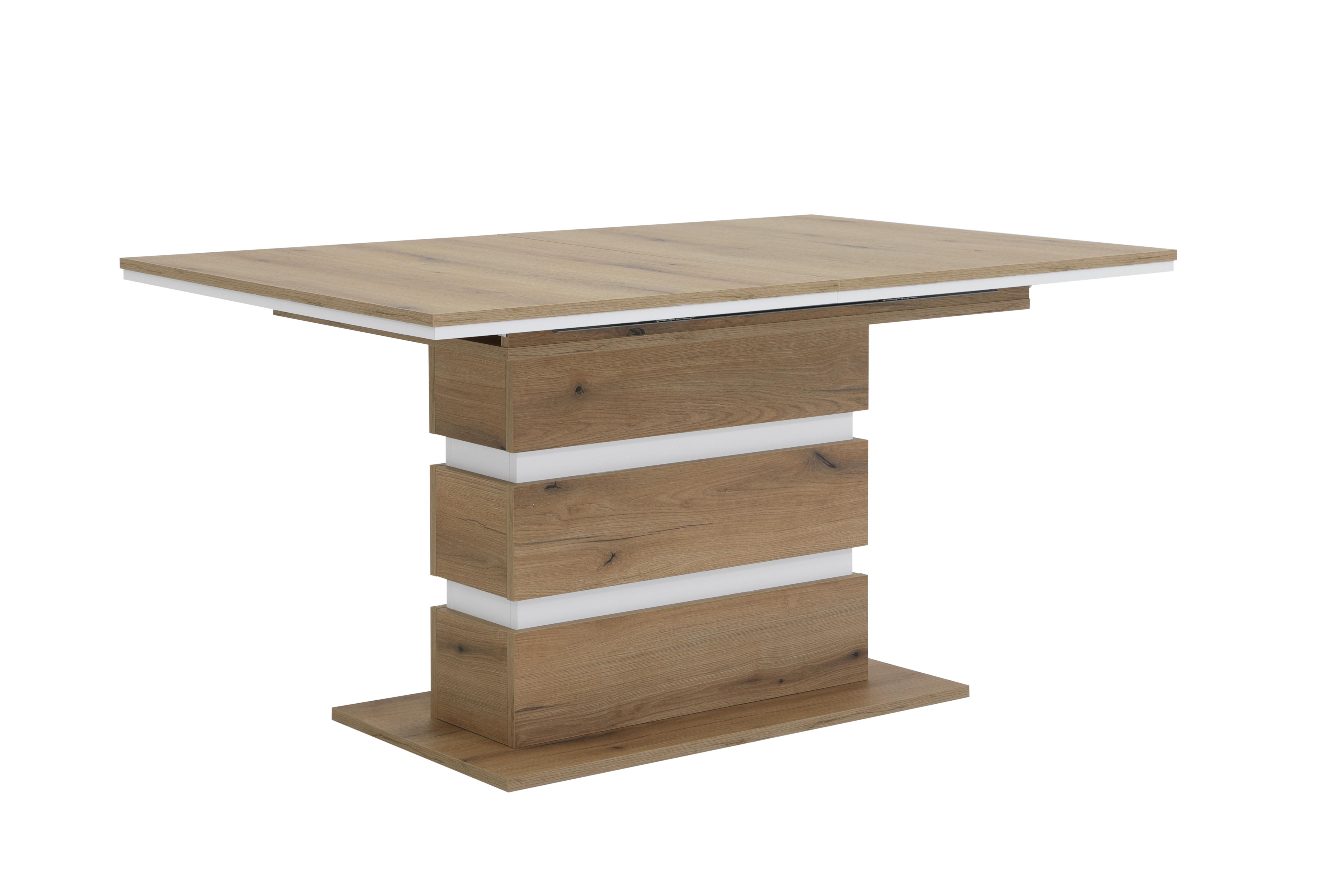 Hela Auszugtisch Avola T in Evoke Oak/Weiß, Esstisch, Holztisch, Holzlaminat?, Massivholz?, Maserung