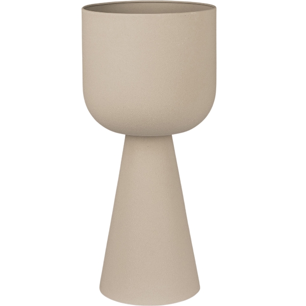 Gasper Metall, Pflanz Gefäß, in Farbe Naturweiß, Glas, Lampe, Kelch