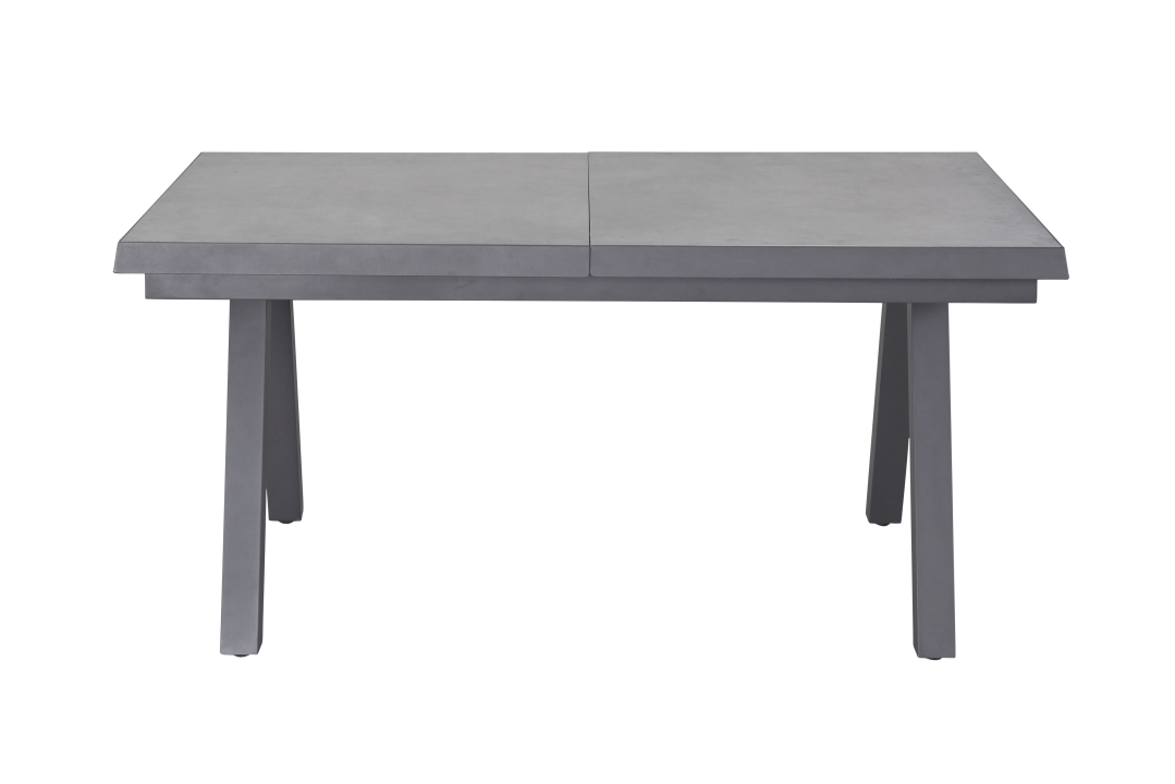 L.C. Wholesaler Ausziehtisch VIVERA ca. 160(210)x100cm in Keramik Betonoptik/Aluminium anthrazit, Kaffeetisch, Mobiliar, Tabelle, Esstisch, Schreibtisch
