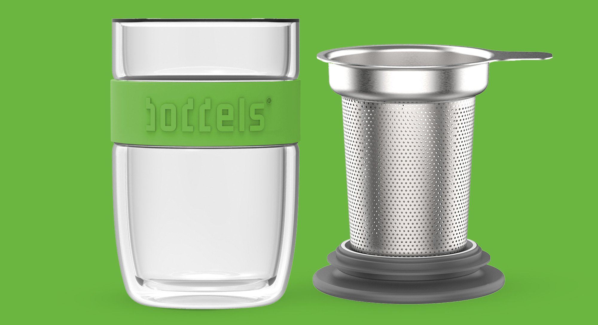 boddels Glasbecher Seev 380ml in Apfelgrün