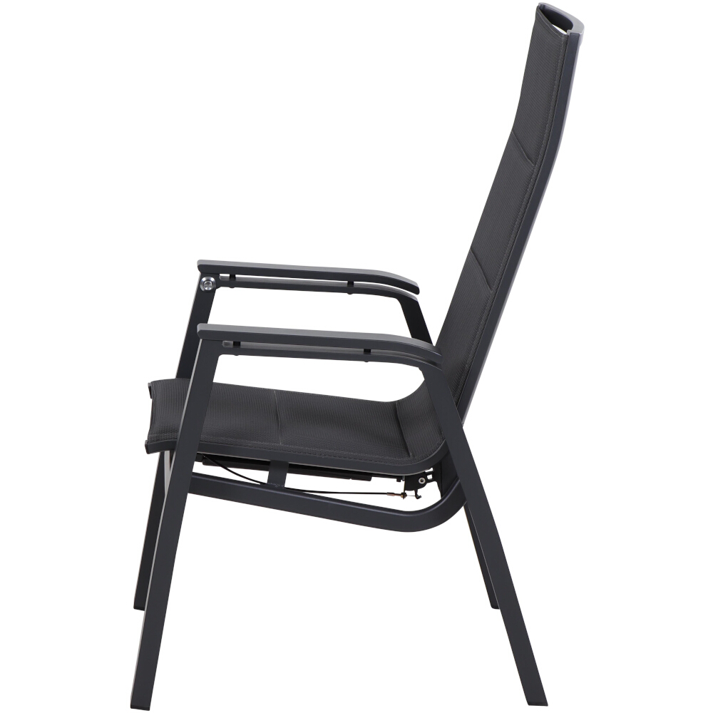 Relax-Move-Sessel MILANO in Ranotex grau/Aluminium matt anthr.