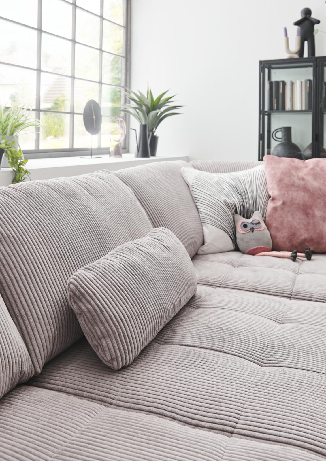 Polstergruppe VS-MP1028 ca. 306x197cm in Stoff Cord grey