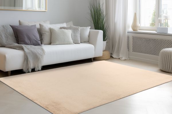 Webteppich SPIRIT ca. 120x170cm in Farbe beige Webteppich SPIRIT ca. 120x170cm in Farbe beige, Wohnzimmerteppich, Beige Teppich, Flachgewebe, Helle Einrichtung, Raumteppich