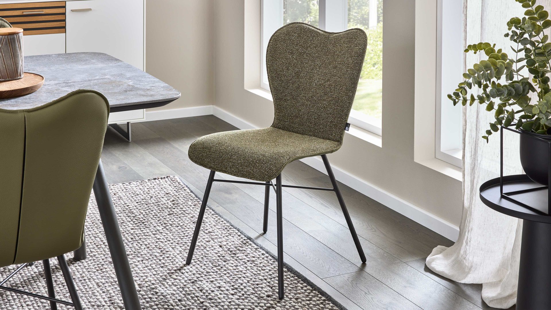 Interliving Stuhl INTERLIVING-5115 in Aussen Leder 1 LD 7830 Jade