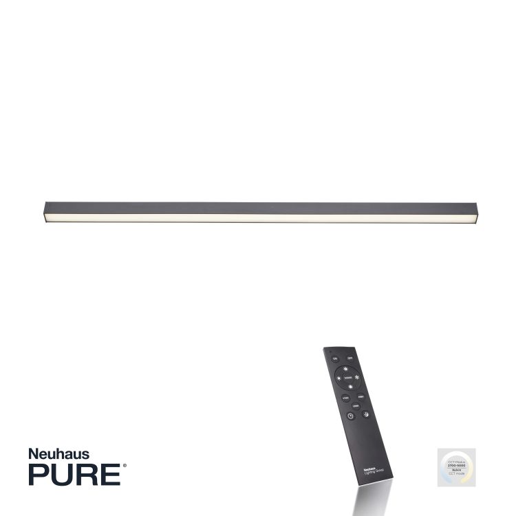 Paul Neuhaus LED-Deckenleuchte Pure-Lines in Anthrazit