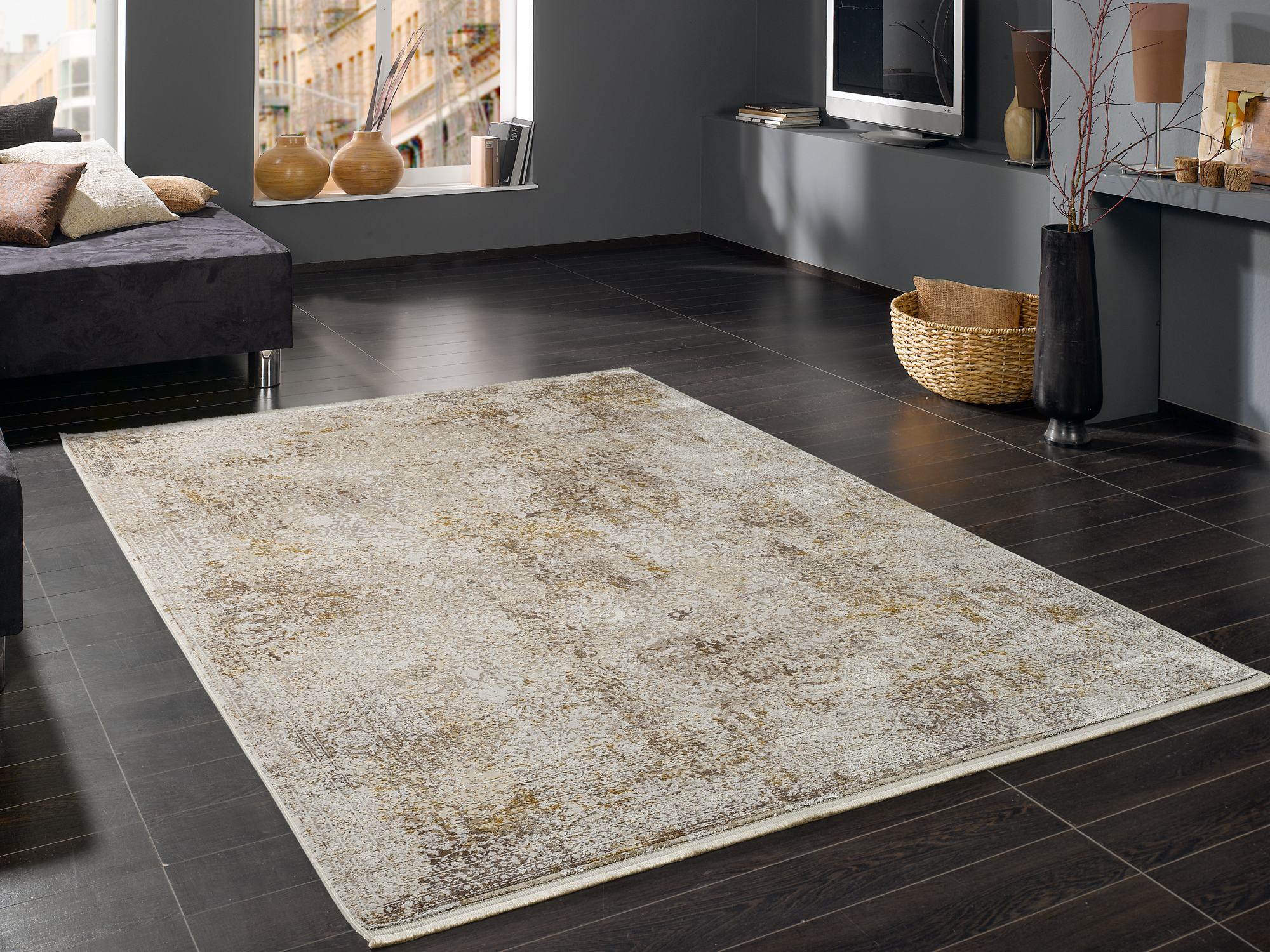 OCI Webteppich ca. 160x230cm in Farbe beige-gold