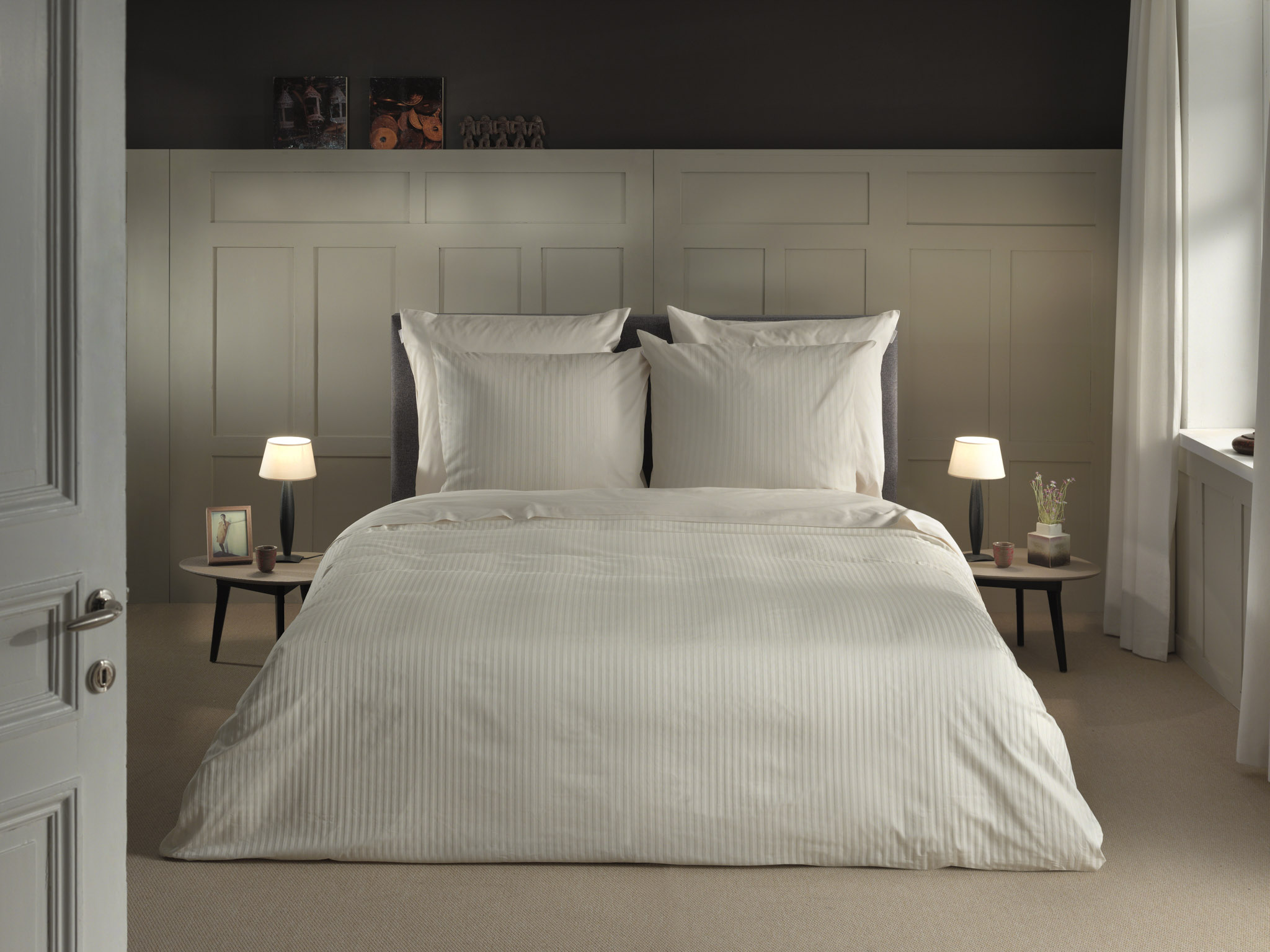 Heckettlane Bettwäsche ca. 155x220cm in Farbe Off-white