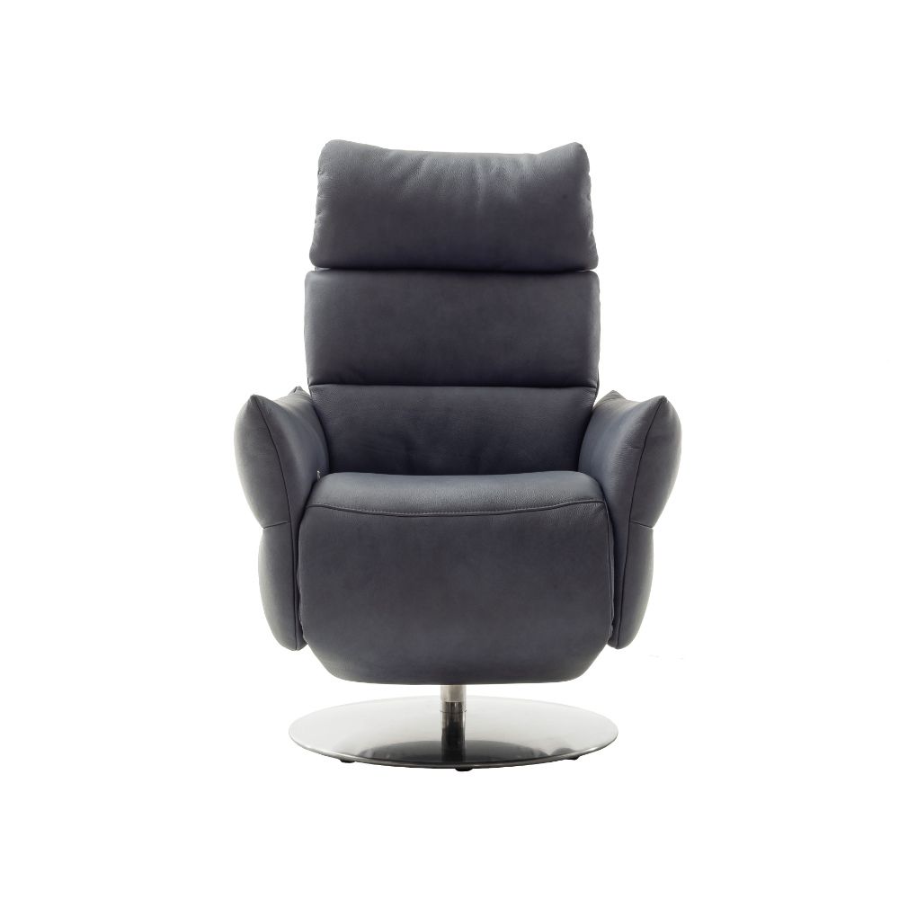 SCHÖNER WOHNEN-Kollektion Relaxsessel IMPULS LAZYLINE in Leder Reno grey/blue OL