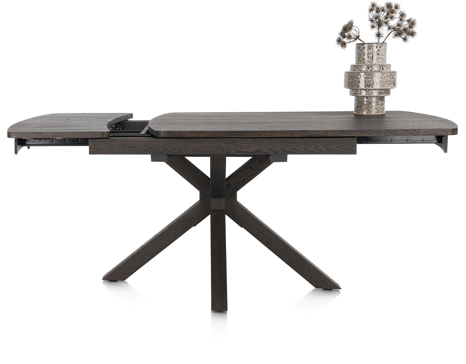 Henders & Hazel Ausziehtisch NYON ca. B100 H77 T140 cm in Eiche furniert Basalt