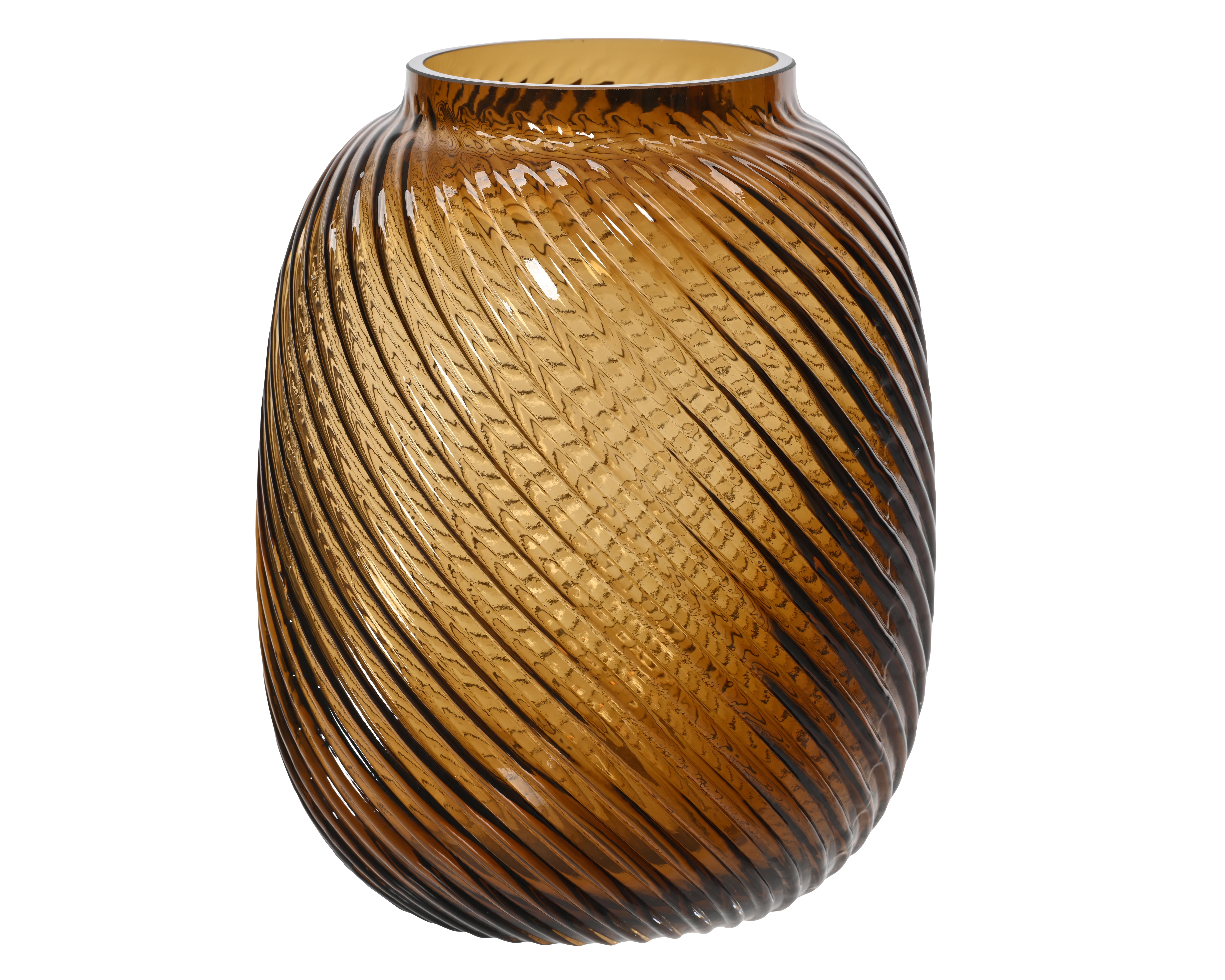 Kaemingk Vase Glas in Farbe Espressobraun