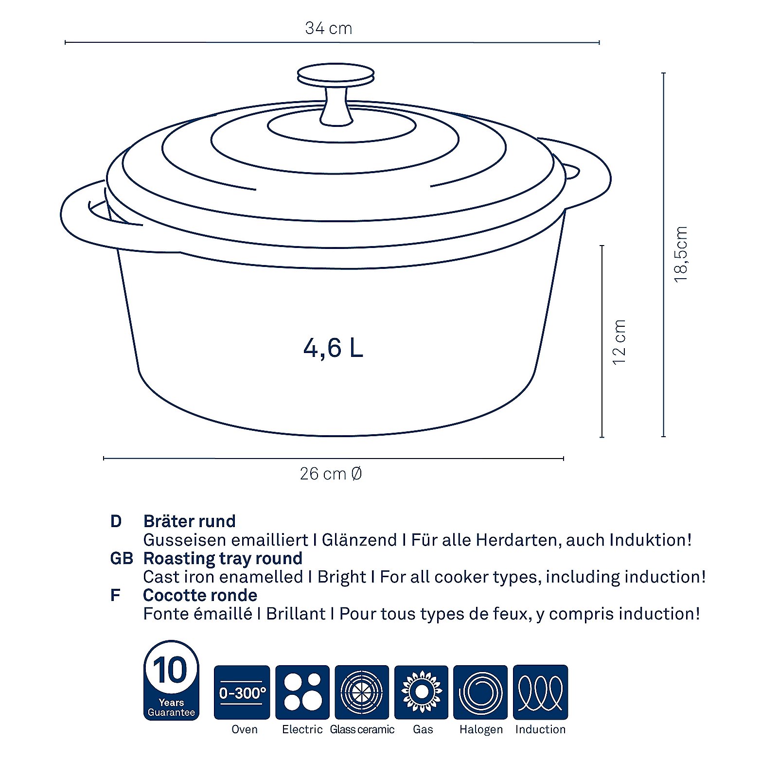 Kela Bräter Calido schwarz CALIDO in Schwarz Kela Bräter Calido schwarz CALIDO in Schwarz, Kochgeschirr, Topf, Holländischer Ofen