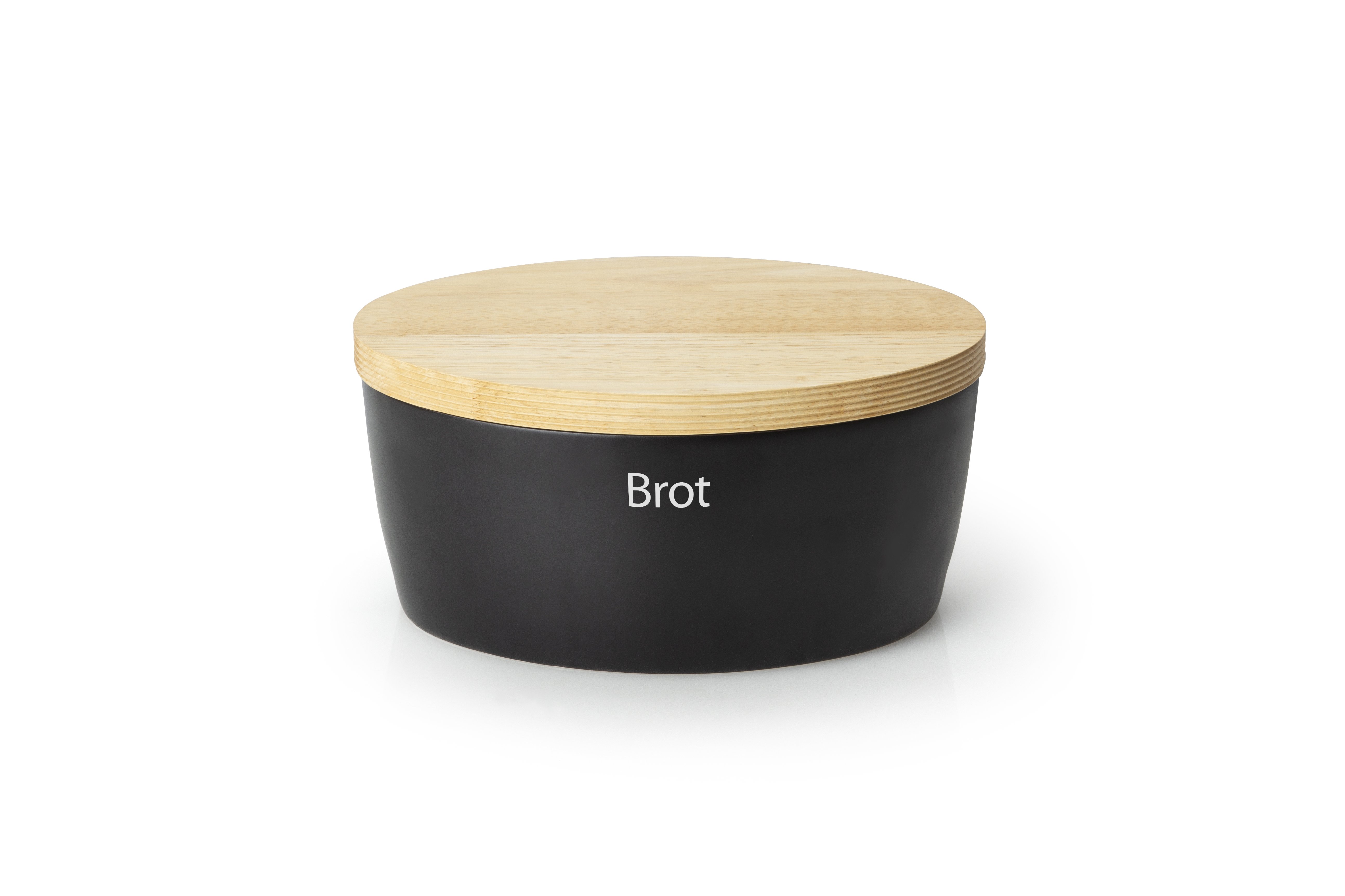 Continenta Brottopf in Keramik Schwarz, Oval