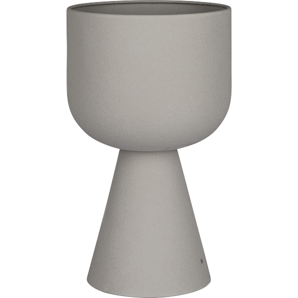 Gasper Metall, Pflanz Gefäß, in Farbe Naturweiß, Glas, Kelch, Lampe