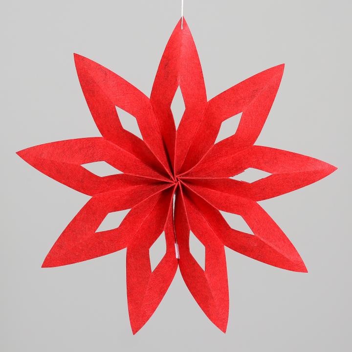 DPI Stern 3365-02 ca.50cm in red, Blatt, Pflanze, Papier, Kunst, Origami