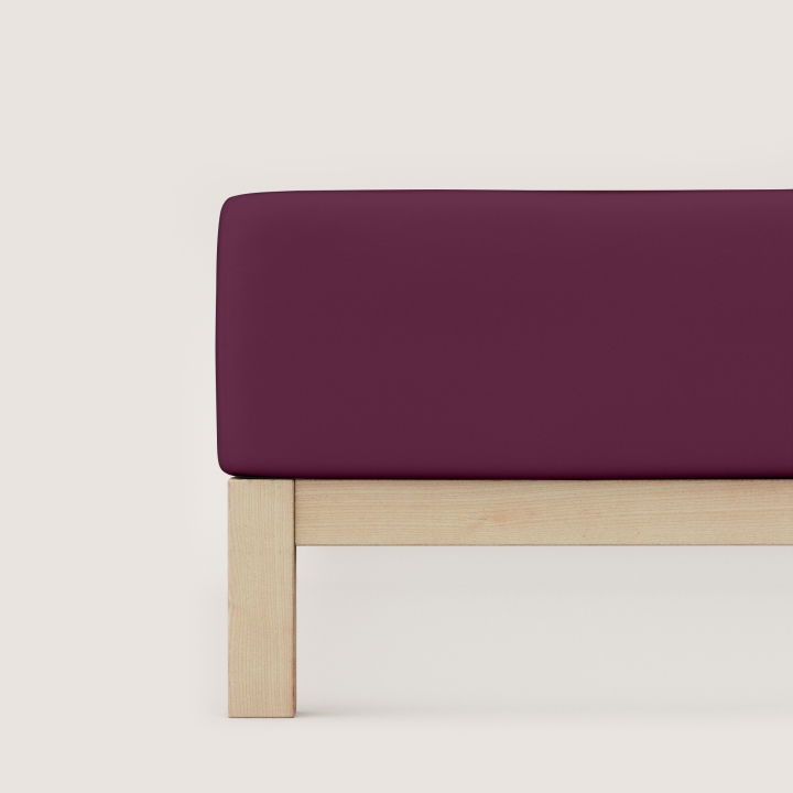 Schlafgut Pure Boxspring Spannbettlaken ca. 180x200-200x220cm in Farbe Purple Deep