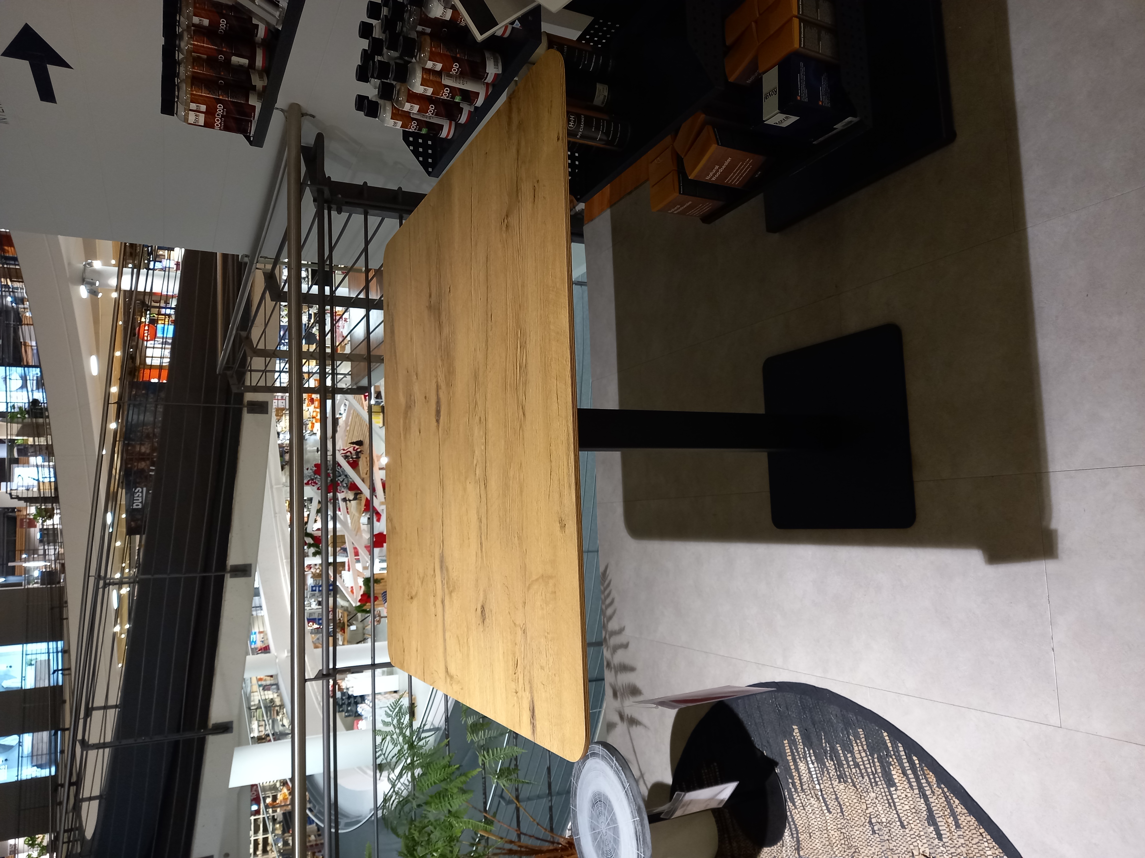 Musterring Stehtisch HELMOND in Platte Multiplex HPL Wildeiche Musterring Stehtisch HELMOND in Platte Multiplex HPL Wildeiche, Sperrholz, Holz, Innenarchitektur, Restaurant, Fußboden