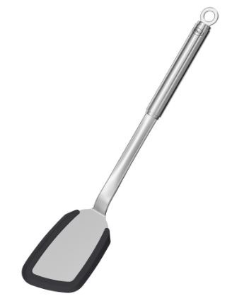 Rösle Pfannenwender 35,5cm, Küchenutensil, Spatel, Kochlöffel, Küchenwerkzeug, Silberfarben