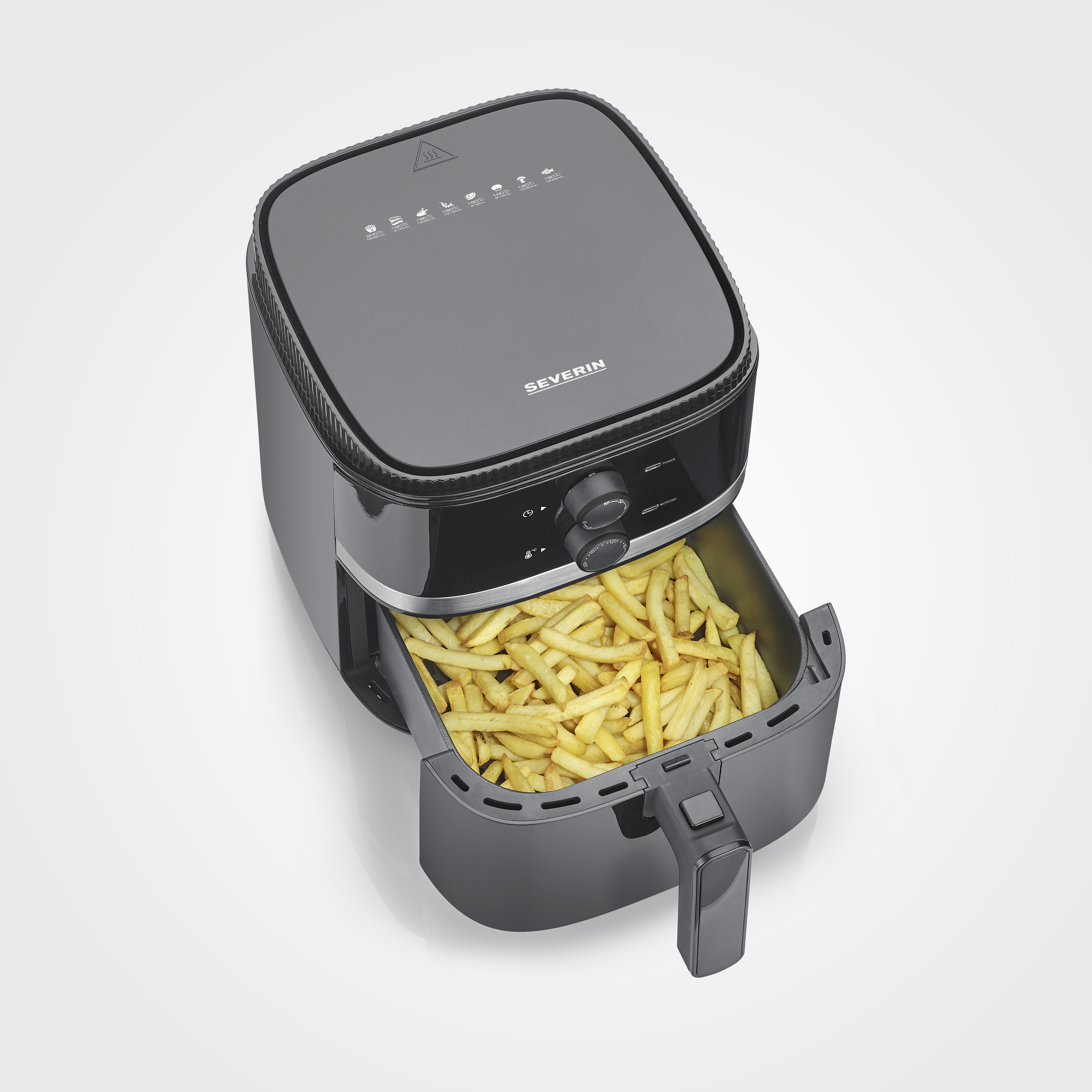 Severin Heißluftfriteuse FR 2452 in schwarz/silber Severin Heißluftfriteuse FR 2452 in schwarz/silber