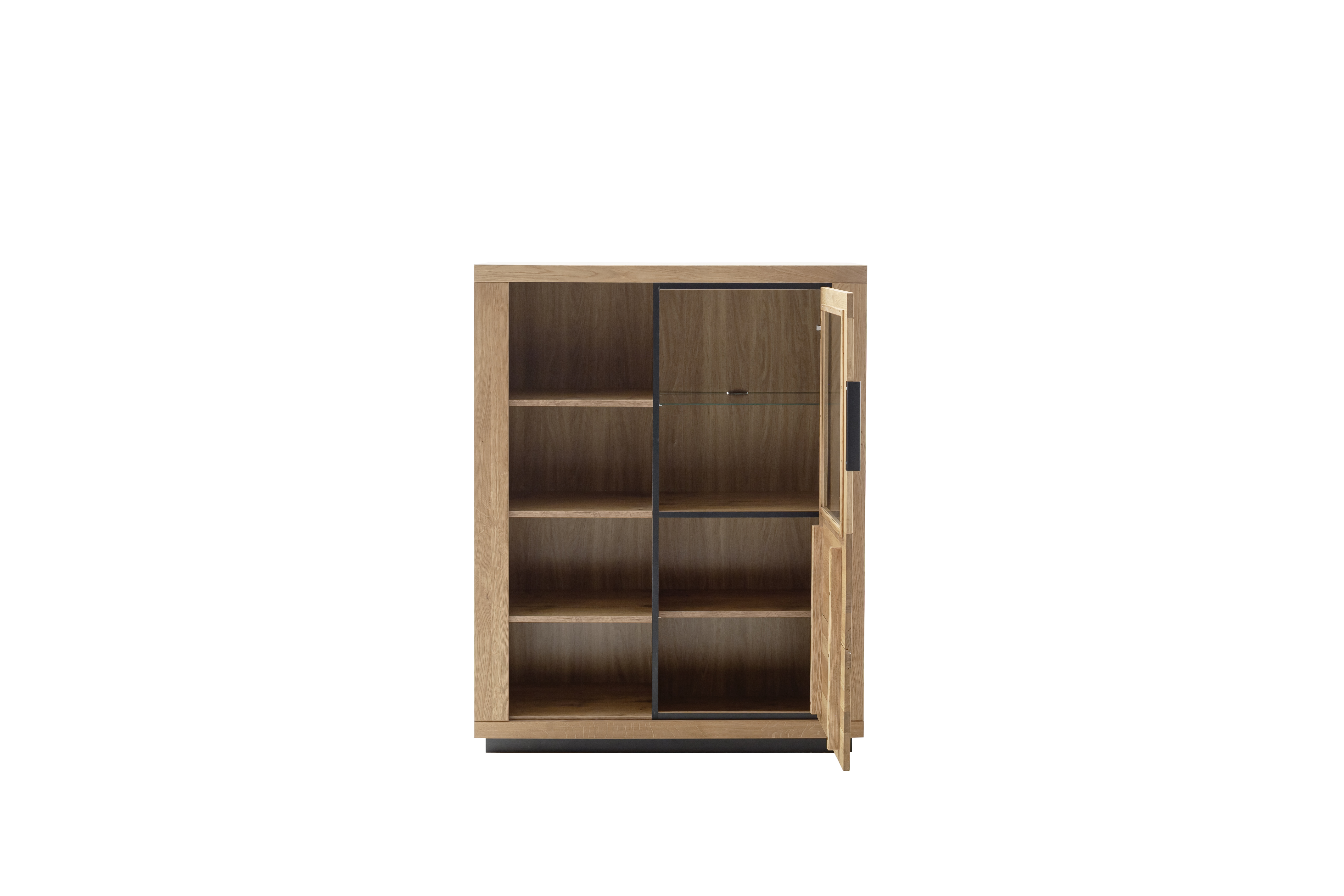 Kombihighboard Greno Holz MCA Direkt Kombihighboard GRENO ca. B98 H145 T40 cm in Front Wildeiche massiv geölt