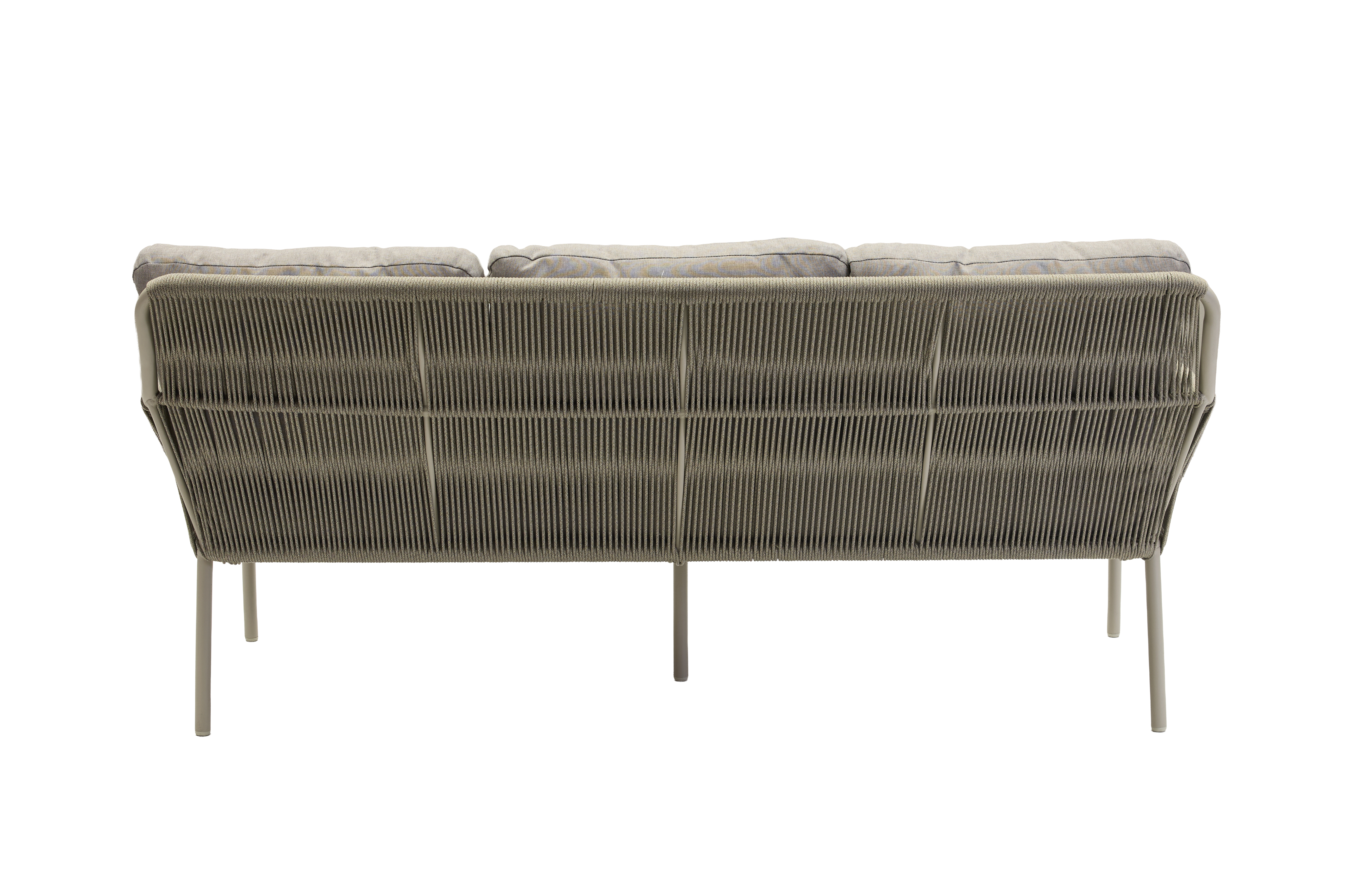 L.C. Wholesaler Bank COMO in Farbe Sitz Textilen grau/Aluminium taupe