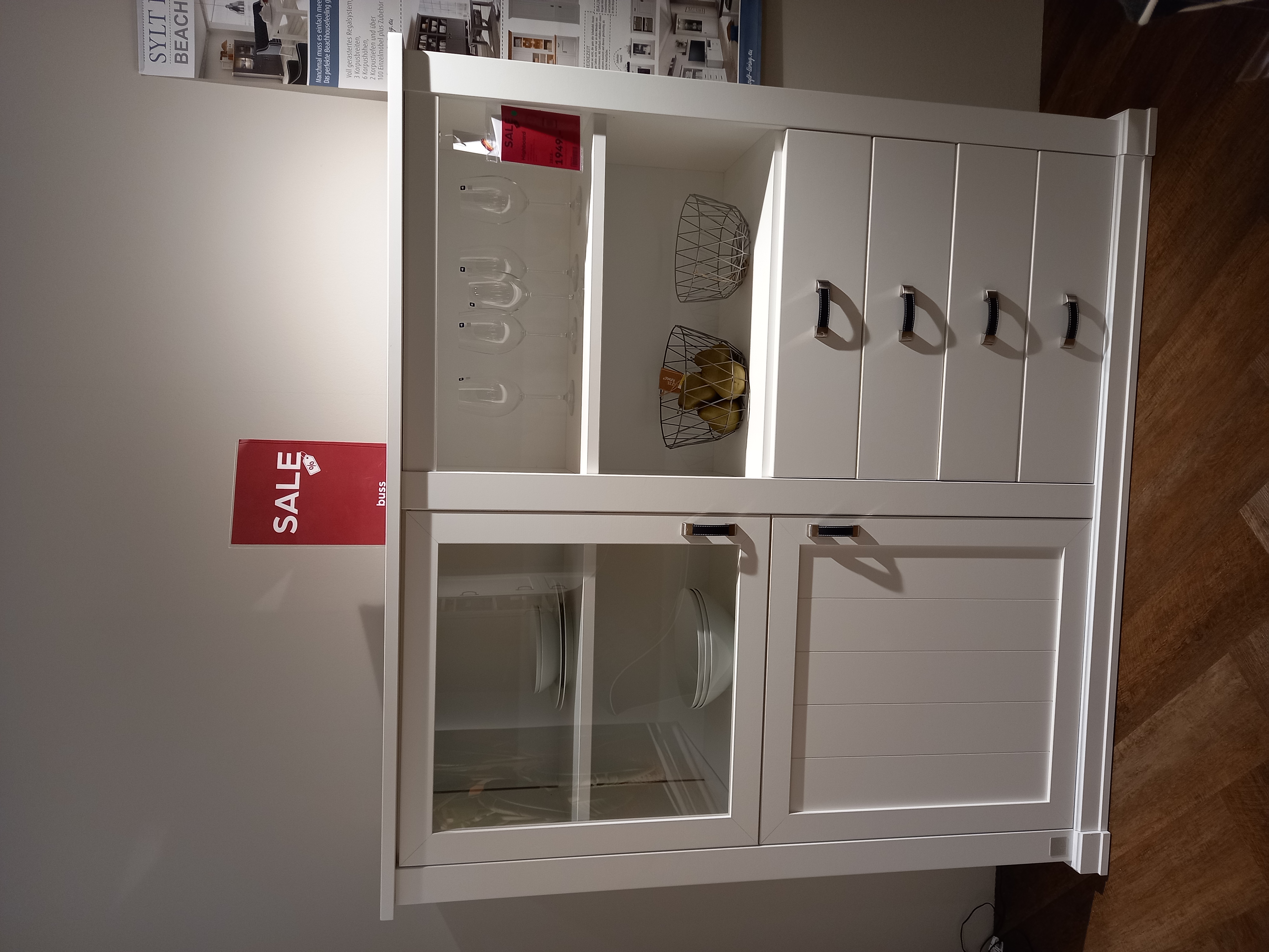 Highboard in Weiß Wehrsdorfer Highboard ca. B160 H151 T41cm in weiß PG.1