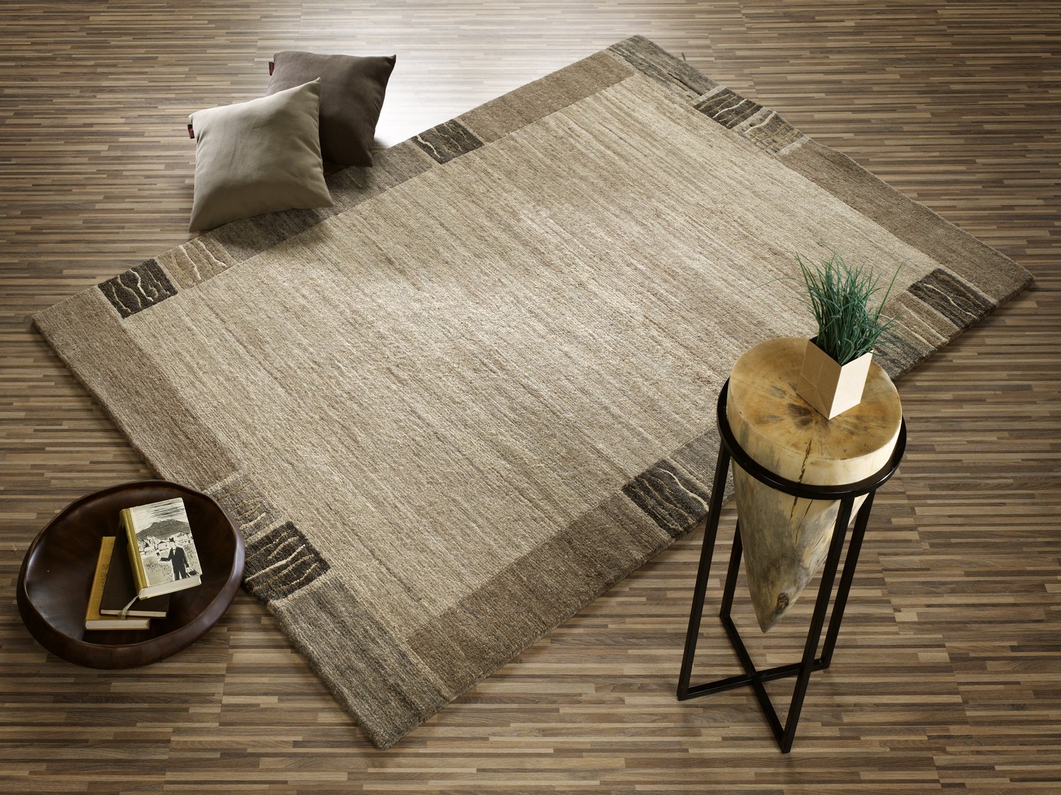 OCI Teppich Natura Silk 100 Greny in wolle-natur ca. 170 x 240 cm