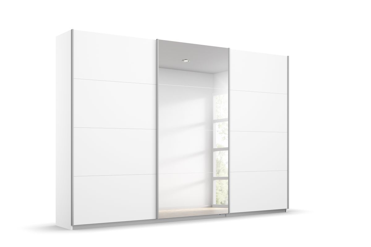 Rauch Schwebetürenschrank in alpinweiß/seidengrau