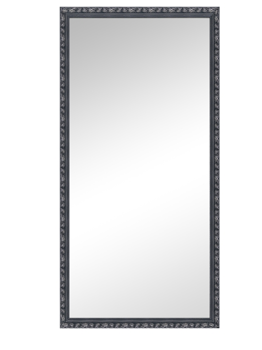 Mirrors & More Spiegel SONJA ca. 100x200cm in Farbe Schwarz-Silber