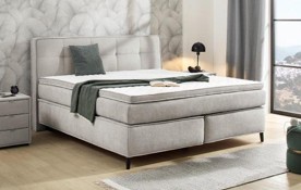 Jockenhöfer Boxspringbett Capello ca. 180x200cm Grau Jockenhöfer Boxspringbett CAPELLO ca.180x200cm in Farbe greige, Moebel, Matratze