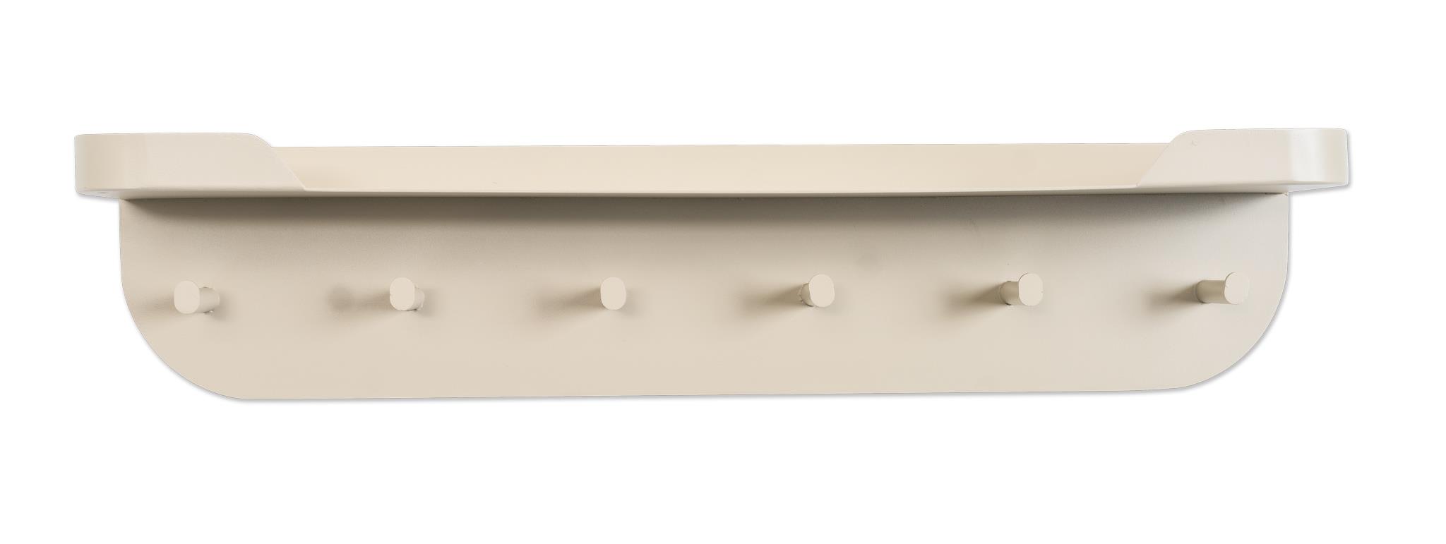 Wandgarderobe JIL in Weiß M2 Kollektion Wandgarderobe JIL ca. B70 H15 T12 cm in Metall cremeweiß