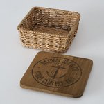 Boltze Korb Tomme, Quadrat, H 18 cm, TOMME in Materialmix natur