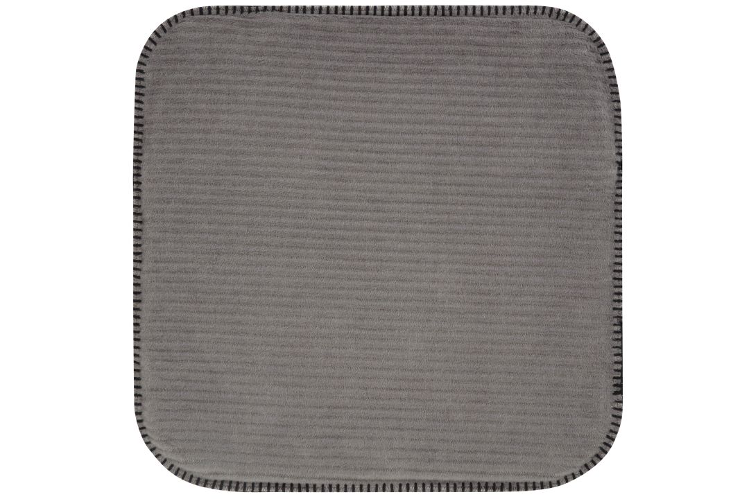 Biederlack Kissenhülle 50x50cm KISSEN ca. 50x50cm in Fb. Feel Cord Dark, tischdecke, grau, quadratisch, geringelter rand, textur