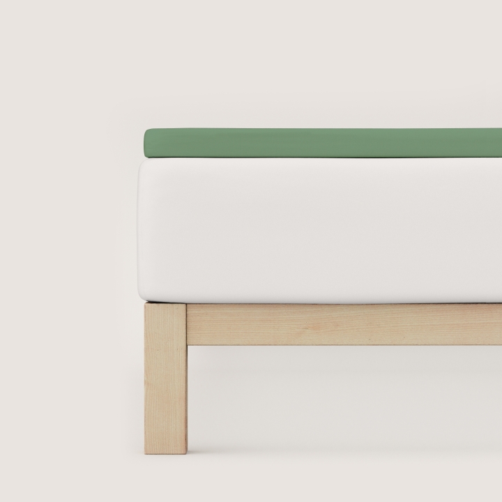 Schlafgut Pure Topper Spannbettlaken ca. 140x200-160x220cm in Farbe Green Mid Schlafgut Pure Topper Spannbettlaken ca. 140x200-160x220cm in Farbe Green Mid