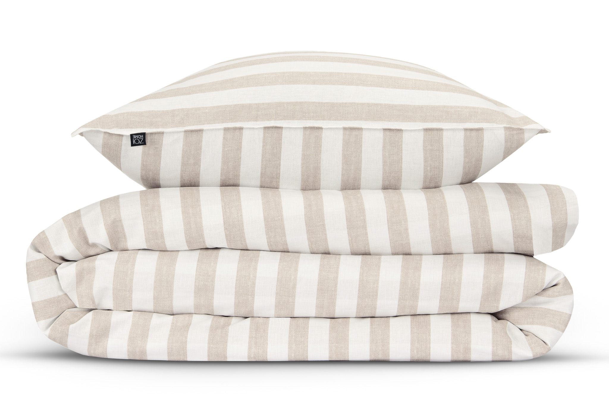 Heckettlane Bettwäsche ca. 135x200cm in Farbe Sandy-Beige, Kissen, Dekoration für Zuhause, Kopfkissen, Leinen