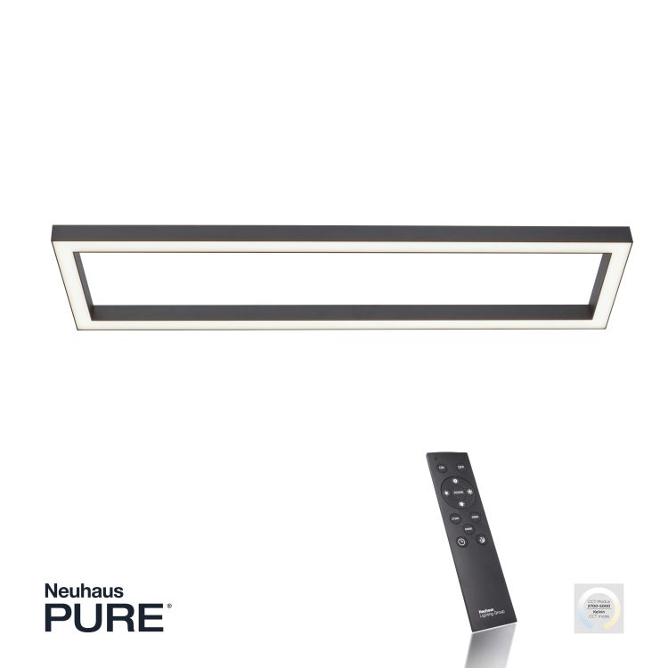 Paul Neuhaus LED-Deckenleuchte PURE LINES SQUARE 1-flammig in Farbe anthrazit Paul Neuhaus LED-Deckenleuchte PURE LINES SQUARE 1-flammig in Farbe anthrazit, Elektronik, Fernsteuerung