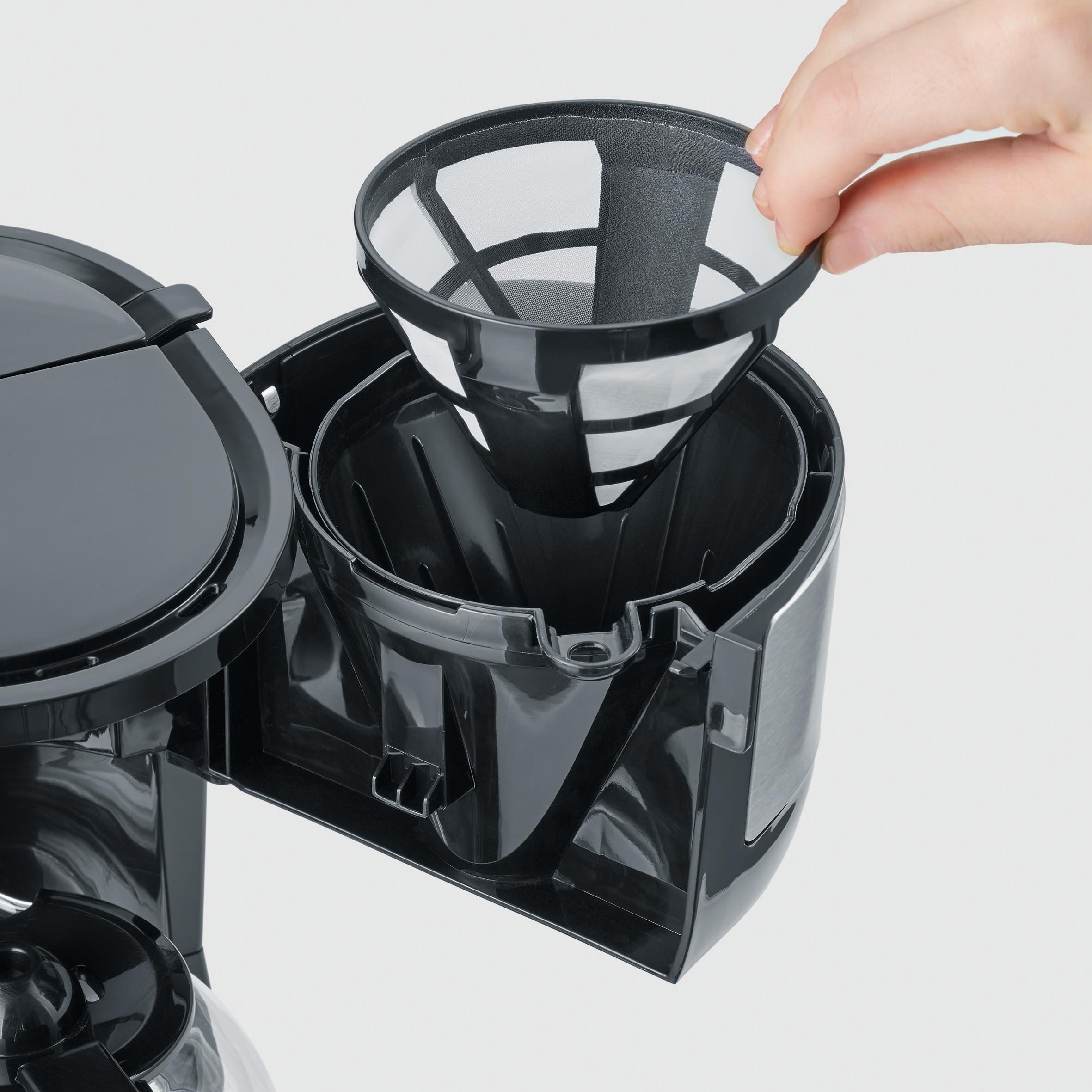 Severin Filterkaffeemaschine KA 4819 in Edelstahl gebürstet/schwarz Severin Filterkaffeemaschine KA 4819 in Edelstahl gebürstet/schwarz