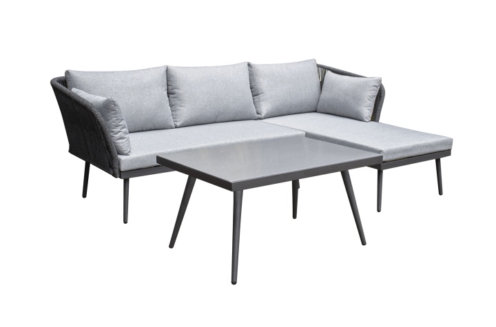 L.C. Wholesaler Lounge-Set SUNERA in Rope Farbe grau-Mix