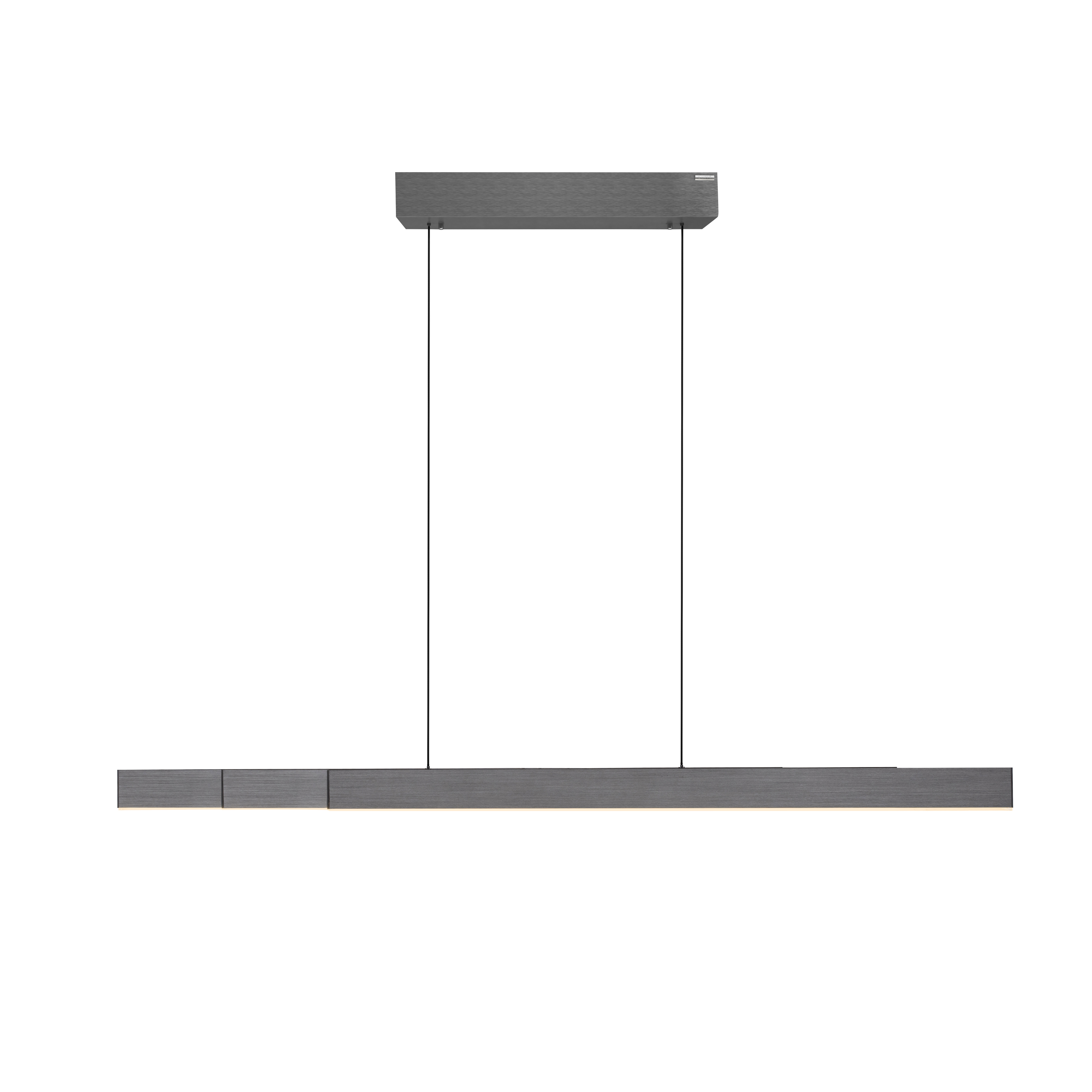 Paul Neuhaus LED-Pendelleuchte PURE MOTO-RISE 3-flammig in Farbe grau, Hängeleuchte, Kronleuchter, Wandmontage, Holzoptik, grau