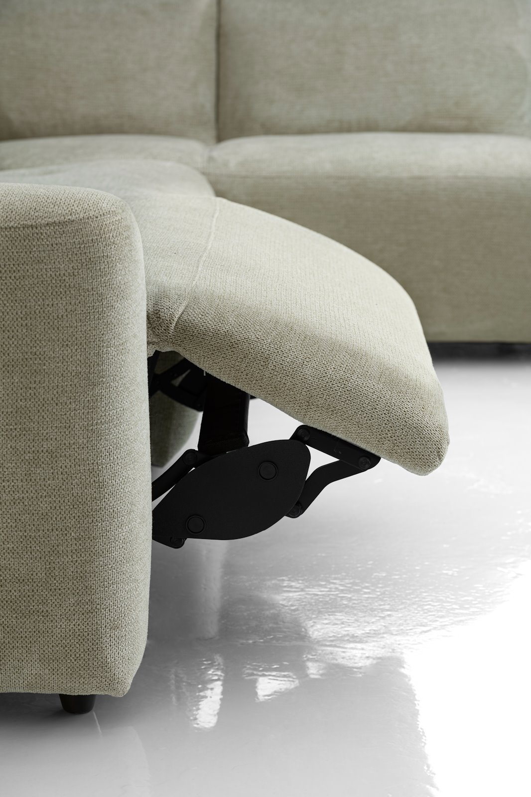 Henders & Hazel Rundecke ROCHELLE in Salbeigrün, Sofa, Armlehne, Sessel, Stoff, Beige