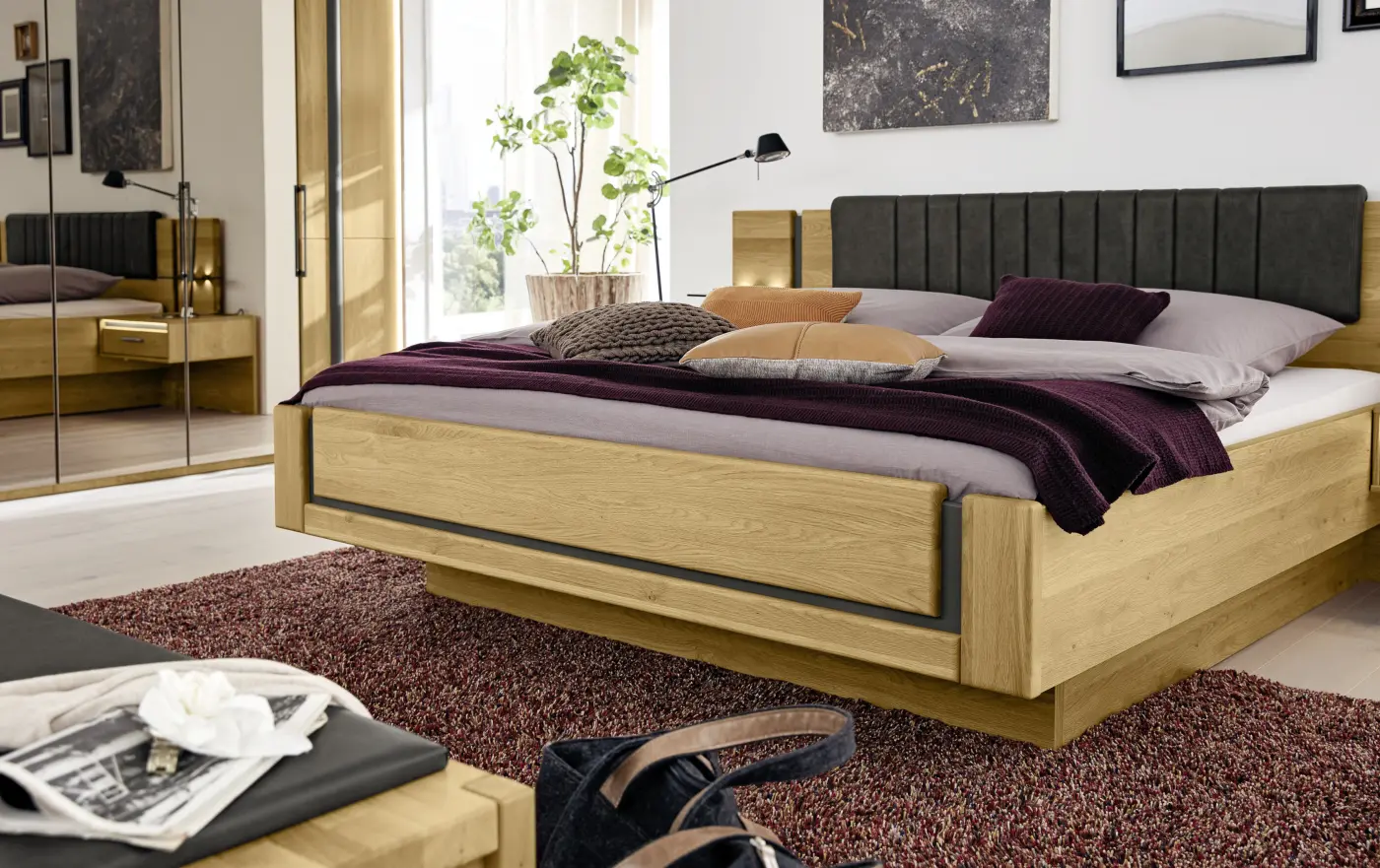 Musterring Komfort-Schlafzimmer SORRENT ca. 180x200cm in Front Natur Eiche teilmassiv/Korpus Eiche Nachbildung