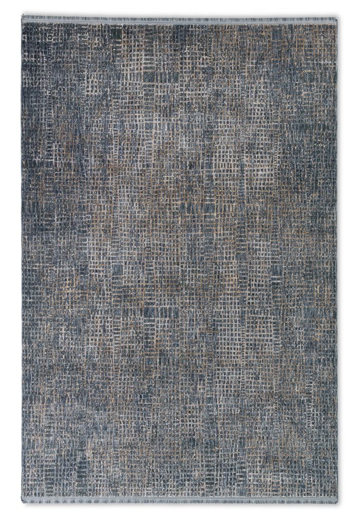 Golze & Söhne Webteppich Sarezzo ca. 133x190cm in Farbe Gitter blau