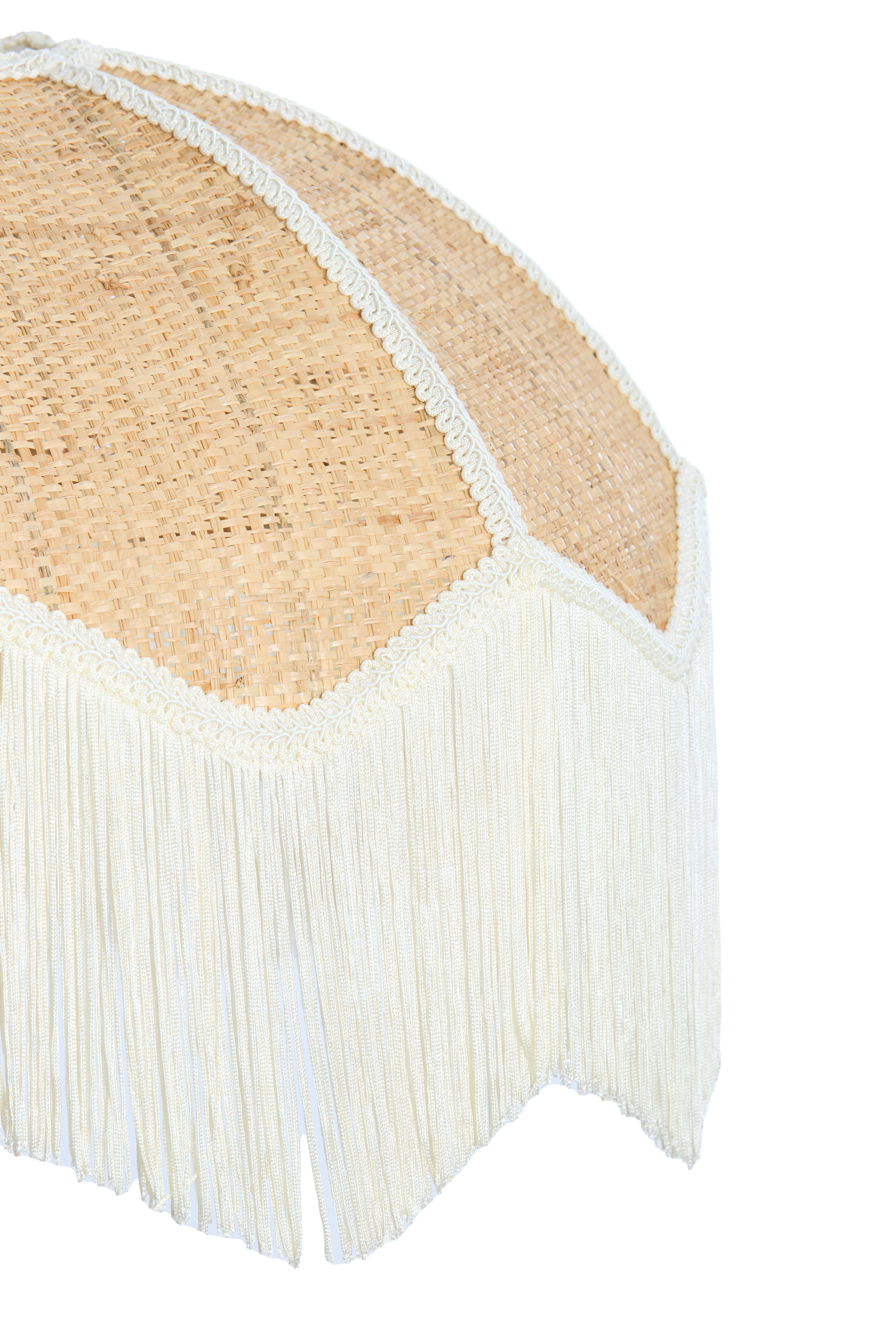 Lampenschirm Durchm. 35x26cm in Raffia natural+cream