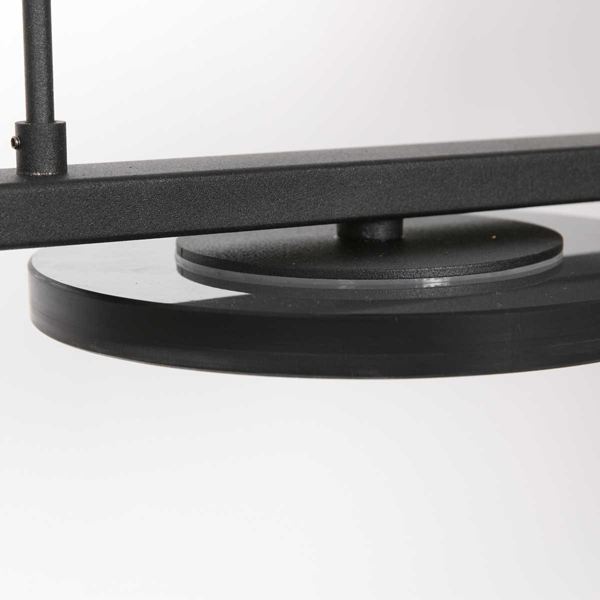 Steinhauer LED-Pendelleuchte TUROUND 4-flammig in Farbe Schwarz/Rauchglas