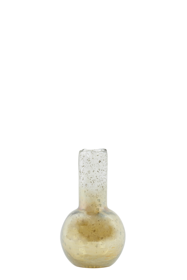 Vase DAPOLI in Glas steinschlag bernstein