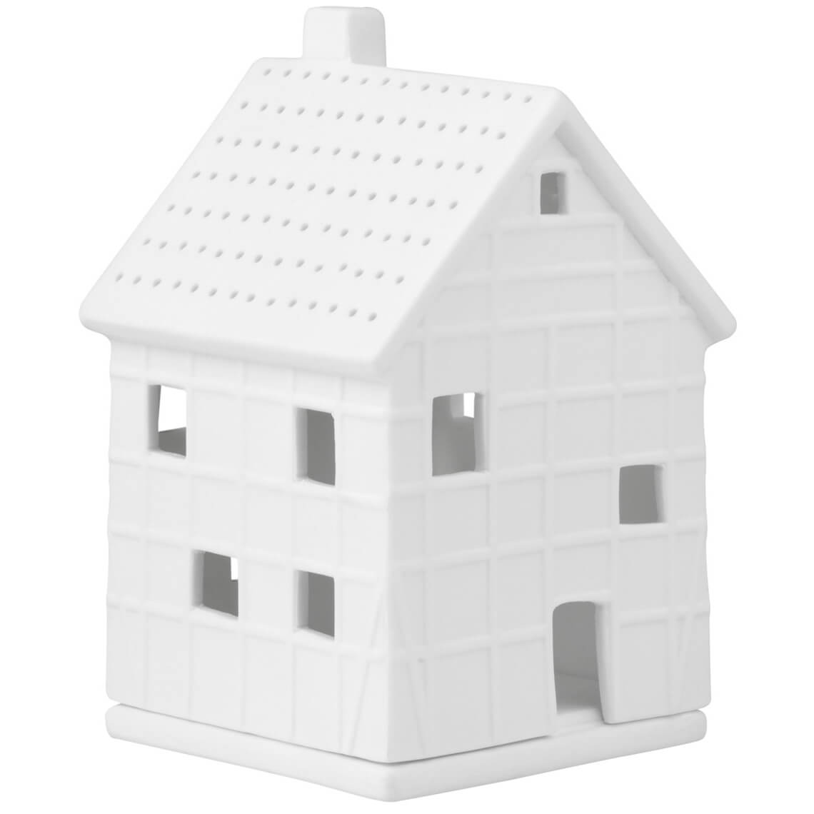 Lichthaus klein FACHWERKHAUS in Farbe weiß, Haus, Kunststoff, weiß, Miniatur, Druckstelle