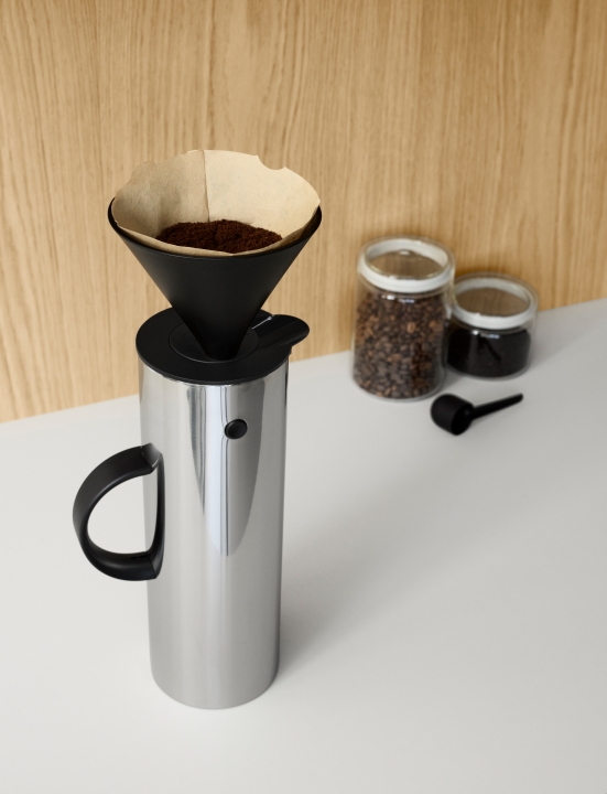 Stelton Filterhalter Stelton in Farbe black, Kaffeemühle, Kaffeezubereitung, Edelstahl, Filtration, Kaffeemahlung