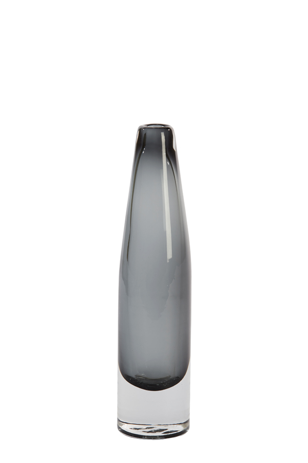 Vase ESTUA in Glas grau