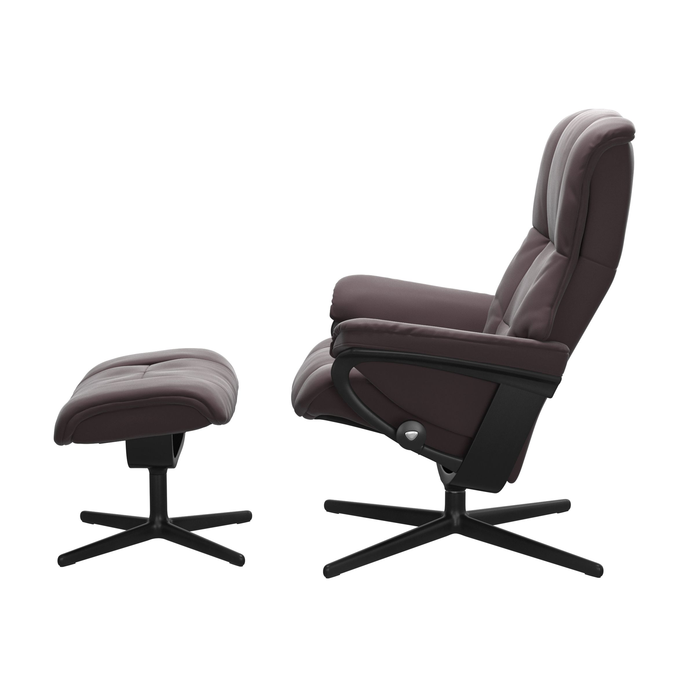 Stressless Sessel mit Hocker Mayfair Cross (L) in Leder Paloma bordeaux