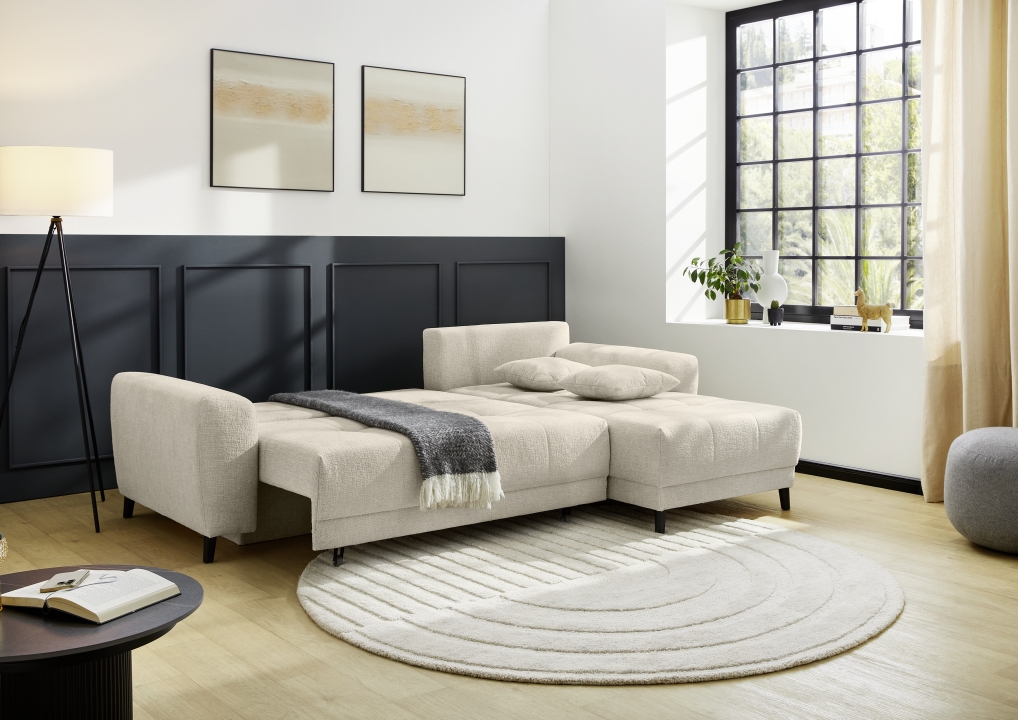 JOB Wohnlandschaft BEVERLY ca. 173x253x86cm in Dessin 417/07 beige